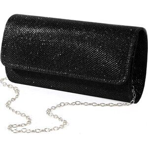 Evening Clutch Bag for Women Black Sparkling Party Clutch Wedding Party Handbag